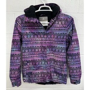 Aperture Women's Small Snowboard Ski Jacket Vivid Multi-Color Hooded Waterproof